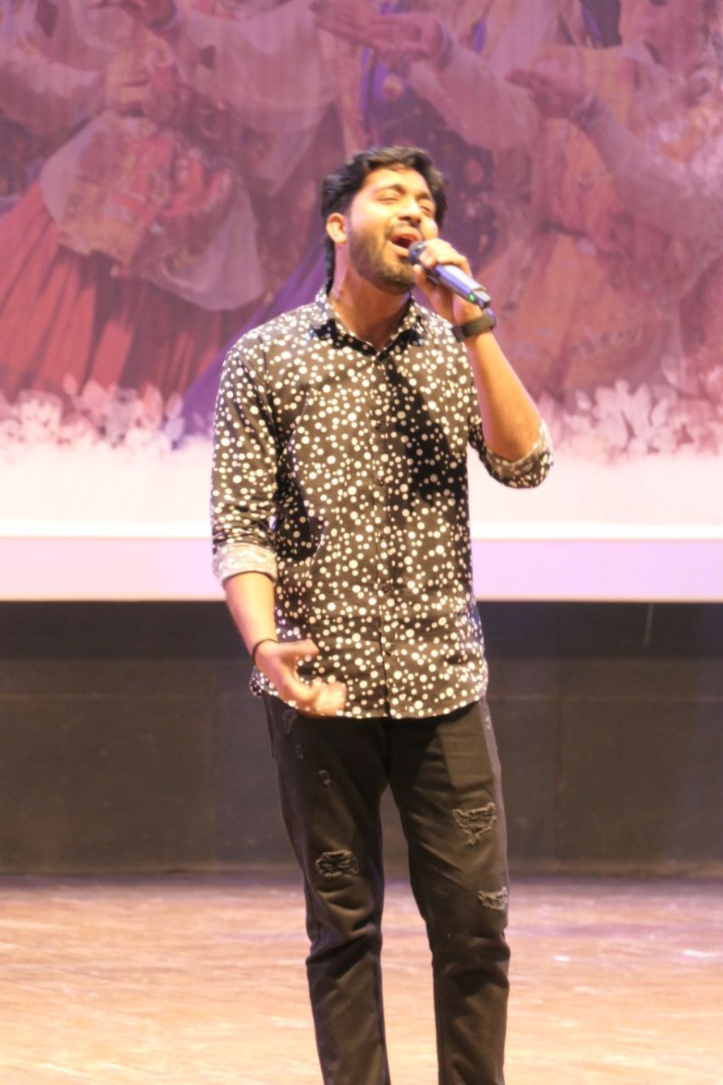 Darshan Yaduvanshi performing on stage